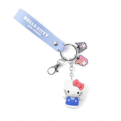 Bild av Barn EUROSWAN Hello Kitty flickor 3D gummi snodd nyckelring väska pennfodral berlock, BLÅ, en storlek