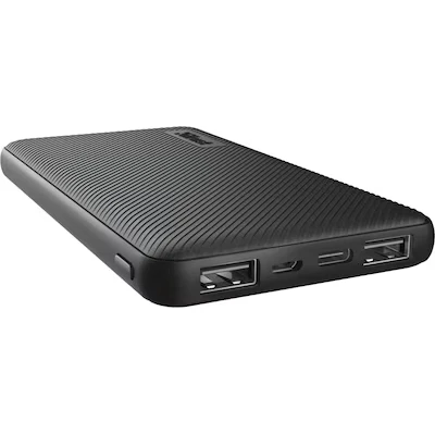 Bild av Trust Mobile Primo tunn powerbank snabbladdningsfunktion 10 000 mAh, hållbar, USB C externt batteri, bärbar laddare 3A, mobiltelefon, smartphone, iPhone, iPad, Samsung, Xiaomi, surfplatta