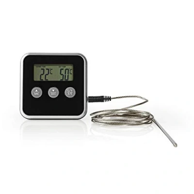 Bild av Kötttermometer larm/timer LCD skärm 0250 C svart/silver