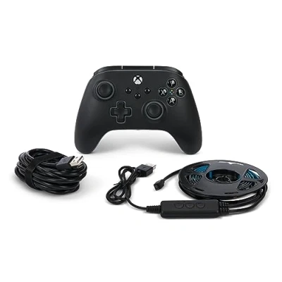 Bild av Trådbunden PowerA Advantage styrenhet för Xbox Series XS med Lumectra och RGB LED remsor svart