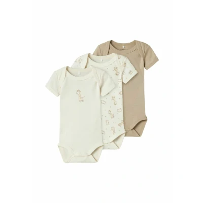 Bild av Namn it baby unisex Nbnbody 3P Ss Jet Stream Giraff Noos (förpackning med 3), Stream, numeric_86