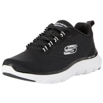 Bild av Skechers Dam Flex Appeal 5.0, Svart nät vit trim, 2