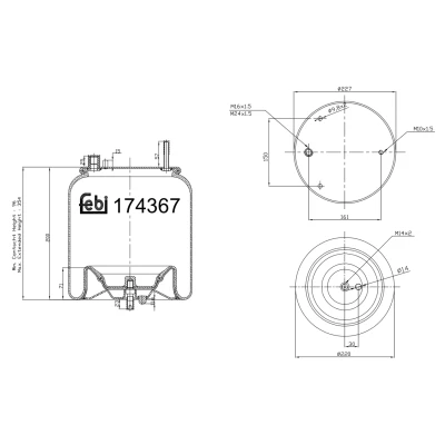 Bild av Bälgar, luftfjädring FEBI BILSTEIN 174367