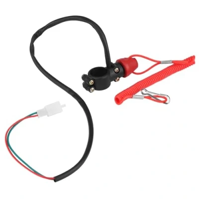 Bild av Keenso motorcykel bromsknapp, universell brytare för motorcykelstyre 22 mm, 12 V 7/8 tum vattentät styrmontering start kill switch