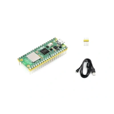 Bild av Waveshare förlödd Raspberry Pi Pico 2 W med sidhuvud RP2350 mikrokontrollkort mini kort baserat på officiellt chip, stöder WIFI och Bluetooth