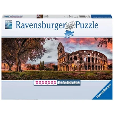 Bild av Ravensburger pussel 15077 Colosseum i kvällsröd 1000 bitar för vuxna och barn från 14 år, panoramformat