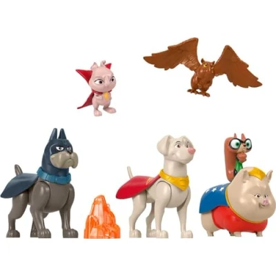 Bild av DC super Pets HGL00 League of Pets, actionfigurer multi pack, leksaker för barn från 3 år