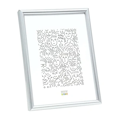 Bild av Deknudt Frames S011D1 matt fotoram i harts silver 20 x 25 cm