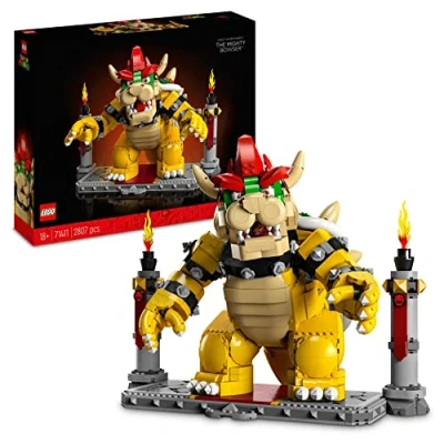Bild av LEGO Super Mario Den mäktiga Bowser Byggset med Minifigur och Stridsplattform från TV spelet, Byggsats för Vuxna, Samlarobjekt, 18 år 71411