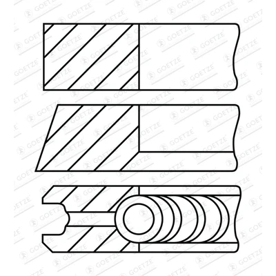 Bild av Kolvringsats GOETZE ENGINE 08 433100 00