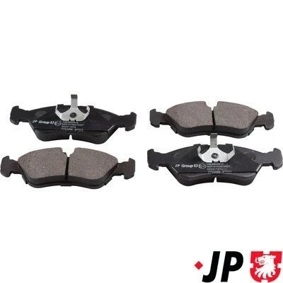 Bild av JP GROUP 1263600910 Jeu de plaquettes frein Essieu avant préparé pour indicateur d&#039;usure OPEL: Calibra A, Vectra B Berline, Astra F CC