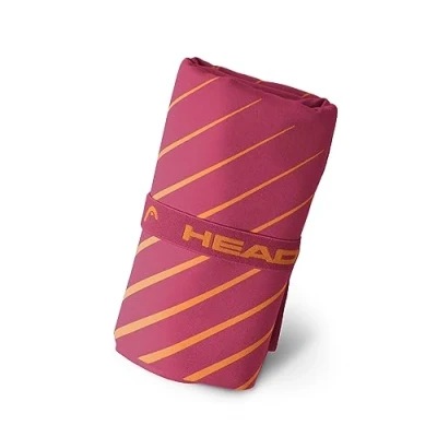 Bild av HEAD Active Stripes Mikrofiberhandduk med elastisk, snabbtorkande lätt gymhandduk Gäller som mångsidig handduk, absorberande badrumshanddukar Resa 60 x 110, Magenta