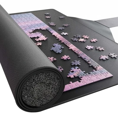 Bild av Puzzlup Pusselmatta rulle 3 000 bitar 90 x 150 cm upprullad i sekunder tillbehör för pussel pusselförvaringslåda presentförpackning
