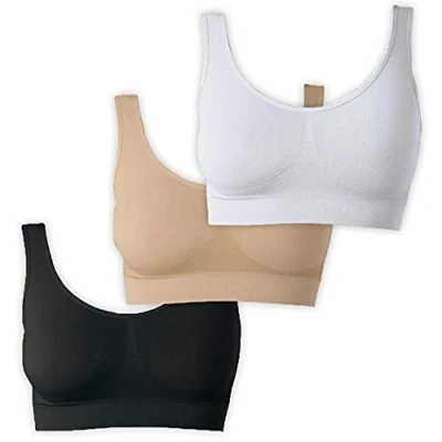 Bild av Osynlig behå dambehå utan bygel bekväm bystiers topp bygellös mjuk bh Sömn amning sport bralette i många färger, M