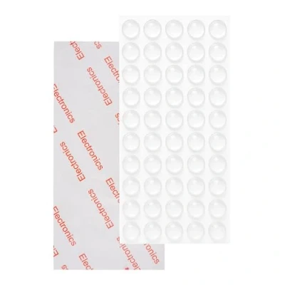 Bild av Silikonbuffert, 50 x Ø 8 mm självhäftande elastisk buffertbuffert, genomskinliga, skyddande buffertdynor, möbelbuffert för skåp, låda, dörr, bräda, bärbar dator, kuddar, gummidämpare