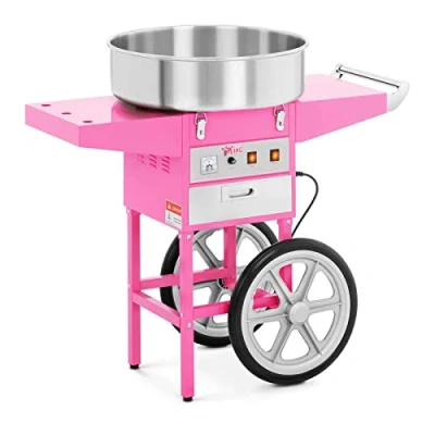 Bild av Royal Catering Mobil sockervaddsmaskin utan lock på hjul