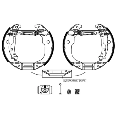 Bild av TEXTAR Shoe Kit Pro 84067201 de freins, freins à tambours avec cylindre roue, élément d&#039;ajustage PEUGEOT: 207 3/5 portes, 208 I portes