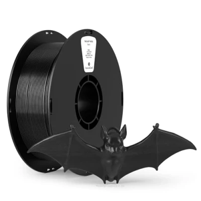 Bild av PETG filament 1,75 mm kexcelled, kemisk beständighet, låg temperaturbeständighet, 3D skrivarfilament, uppgradering av kartongrulle 0,03 mm, 1 kg rulle (2,2 lbs svart