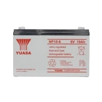 Bild av Yuasa NP10 6 NP10/6 Blybatteri V 10 Ah Blyfilt (B x H D) 151 97,5 50 mm Plattkontakt 4,8 Underhållsfritt, VDS certifiering