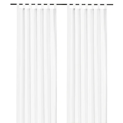Bild av heimtexland ® Dekorativ gardin med öglor och veckband, enfärgad, vit, H x B 175 140, ogenomskinlig men genomskinlig naturlig, matt, enfärgad band, Oeko Tex typ 117