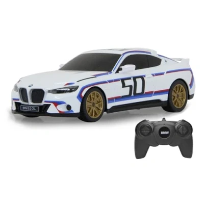 Bild av JAMARA BMW 3.0 CSL 1:24 vit 2,4 GHz officiellt licenserad, originaltrogen lackering, restid ca 1 timme, RC bil