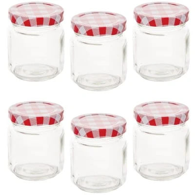 Bild av Baker Ross FN238 Förvaringsburkar i glas 6 pack, flerfunktionsburkar för pyssel och dekoration