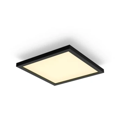 Bild av Philips Hue Aurelle Kvadrat: 19W, Svart inkluderar en Dimmer Switch, takplafond, LED modul, panel, White Ambiance, Zigbee &amp; Bluetooth, trådlös,