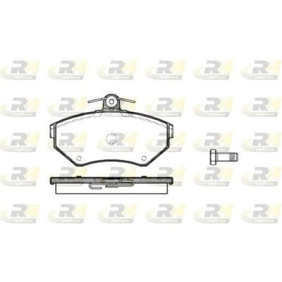 Bild av ROADHOUSE 2631.00 Bromsbeläggsats framaxel med skruvar, limfolie tillbehör, fjäder VOLKSWAGEN: GOLF 4, 4 Variant, 2