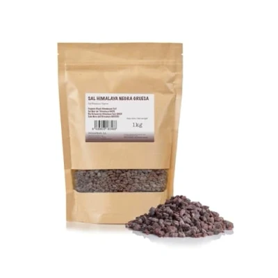 Bild av FRISAFRAN grovt Himalaya svart salt 1kg himalayasalt 100% naturligt Kala Namak säsong, kryddor Frisk Himlayan Oraffinerad Utan tillsatser