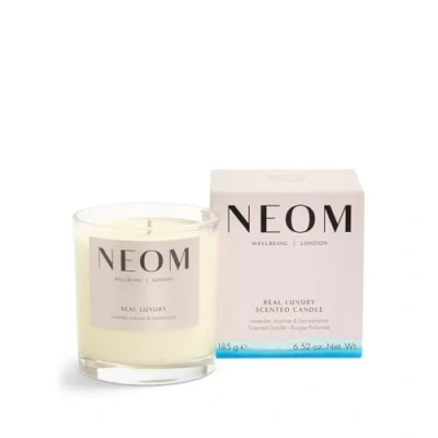 Bild av NEOM Äkta lyxigt doftljus, 1 veke lavendel och rosenträ eterisk olja aromaterapi ljus doft för att avstressa