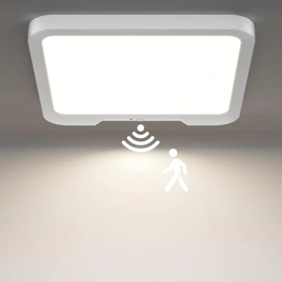 Bild av Birnetek® taklampa med rörelsedetektor inomhus batteri, 8 000 mAh LED batteri rörelsesensor, uppladdningsbar lampa för hall, trappor, garage