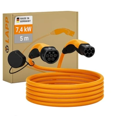 Bild av LAPP Type 2 Charging Cable, up to 7,4 kW, 5 m, orange
