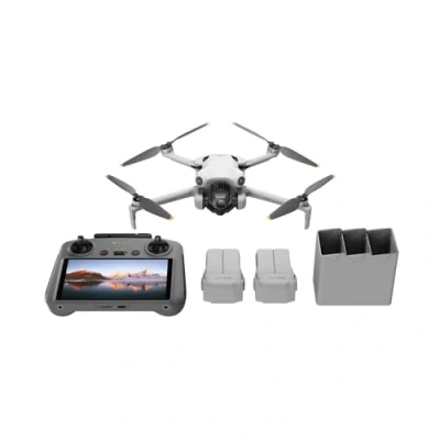 Bild av DJI mini 4 Pro Fly More Combo med RC 2 (fjärrkontroll på skärmen), hopfällbar Drone 4K kamera, Under 249 g, extrabatterier för 34 min flygtid, C0