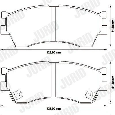 Bild av JURID 572560J Jeu de plaquettes frein avec indicateur d&#039;usure KIA: Rio I Break, Shuma 3/5 portes, Cerato Berline