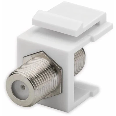 Bild av Goobay 79474 Keystone modul SAT antennkoppling/2 x F uttag för antennkabel/75 ohm/snap in system/16,2 mm