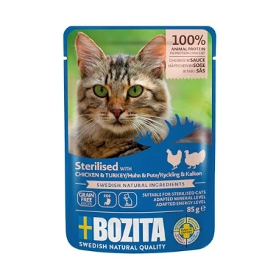 Bild av Indoor &amp; Sterilized Kyckling Kalkon i sås Våtfoder till Katt 12 st x 85 g
