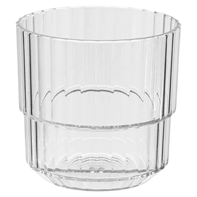 Bild av APS dryckesbägare LINEA högkvalitativt tritan plastdricksglas med 0,22 liter, BPA fritt, stapelbar, okrossbart återanvändbart glas, och diskmaskinssäkert, 220 ml, kristallklar