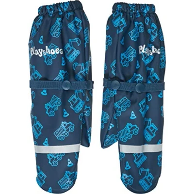 Bild av Playshoes unisex barn lera fleece foder varm vind och vattentät handskar, Byggplats, 2 (ca. 4 Years)