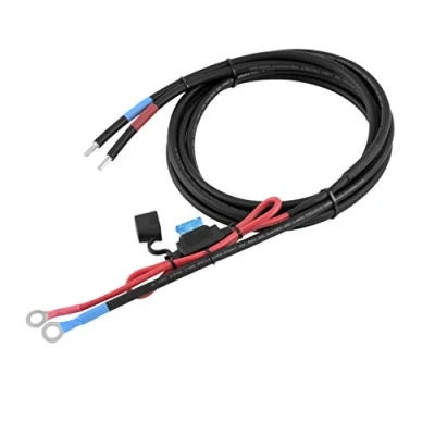Bild av enjoysolar 6 mm² batterikabel solladdningsregulator och batteri med säkring M8 ringöljetter (15 A M8)
