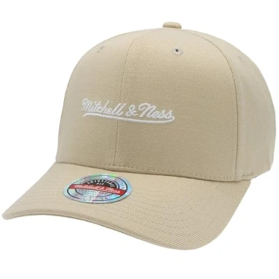 Bild av Mitchell &amp; Ness Script Logo Baseballkeps, klassisk röd snapback (justerbar storlek), Sandvit, one size