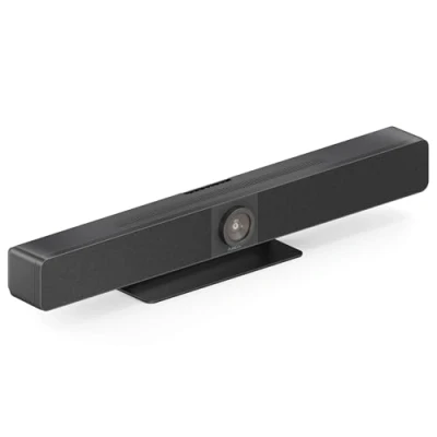 Bild av Vuelogic Videobar med AV hub, 4K vidvinkel (120), 5X zoom, bilramning, 4 MEMS mikrofoner, HiFi Stereo, skärmpresentation via USB C och HDMI, Plug and Play för team mera