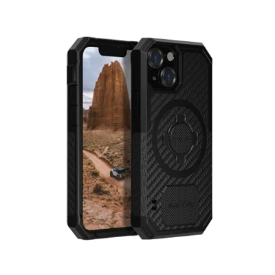 Bild av Rokform iPhone 13 minifodral, robust serie, dubbel magnet plus MagSafe kompatibel, magnetiskt skyddande Apple Gear, skydd med RokLock Twist Lock, dropptestat (svart)