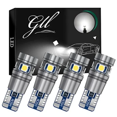 Bild av GLL W5W glödlampor, 501 LED lampor vita T10 3030 6SMD Canbus felfri kil billampor för bil nummerplatta lampor, kupollampor, sidoljus, instrumentpanel