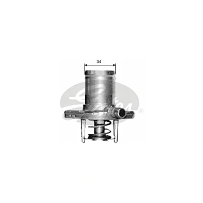 Bild av GATES TH15289G1 Thermostat d&#039;eau 87 avec joints boîtier RENAULT: CLIO 2, Kangoo I, I Express