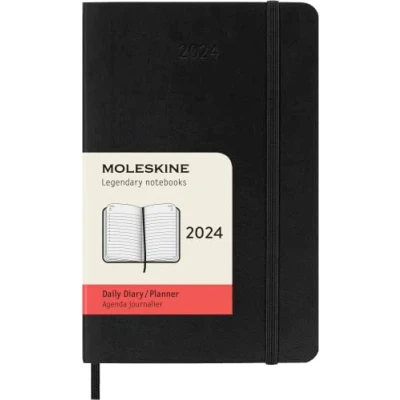 Bild av Moleskine 2024 Daglig planerare, 12 m, ficka, svart, mjukt omslag (3,5 x 5,5)