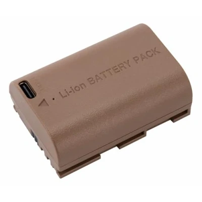 Bild av ANSMANN LP E6NH Li Ion kamerabatteri med typ C anslutning, 2250 mAh, kompatibel Canon EOS R,R5C, 5D Mark II,5D III, IV, 5DS,5DSR, 6D, 7D, 7D II,7D 80D, 70D, 60D, 60D,XC10, XC15