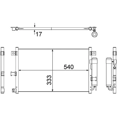 Bild av MAHLE ORIGINAL AC 507 000S Condenseur De Clim avec déshydrateur 16 10,15 557 MAZDA: MX 5 3