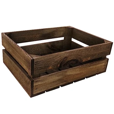Bild av Creative Deco Träbox Brun 40 x 30 15 cm i Vintagestil Perfekt för Förvaring av Gåvor DIY Dekoration