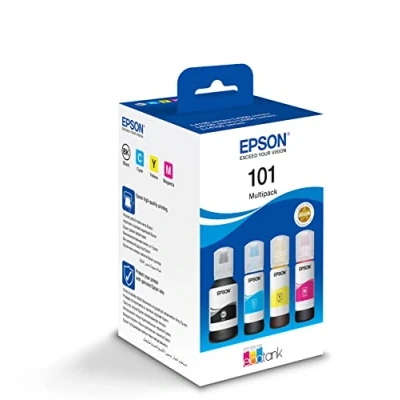 Bild av Epson 101 Multipack 4 pack black yellow cyan magenta original ink tank Bläckpatron Blå