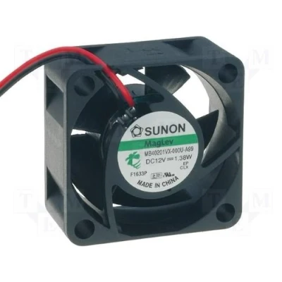 Bild av SUNON Fläkt 40 x 20 mm MF40201VX A99 DC 12 V 8 000 varv/min 28 dBA vapolager 2 trådar